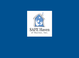 The SAFE Haven of Racine, Inc. logo on a dark blue background.