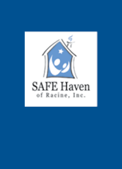 The SAFE Haven of Racine, Inc. logo on a dark blue background.