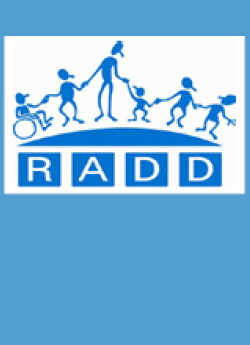 The RADD logo on a light blue background.