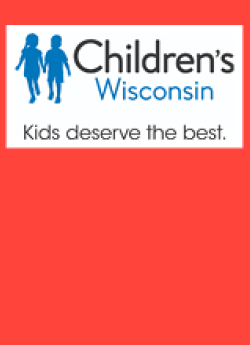 The Children's Wisconsin logo on a red background, with the tagline "Kids deserve the best."