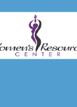 The Women's Resource Center logo on a light blue background.