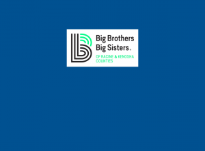 The Big Brothers Big Sisters logo on a blue background.