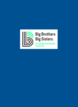 The Big Brothers Big Sisters logo on a blue background.